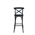 Coco Bar Stool in Black with Black Seat Pad