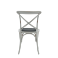 Coco Chair in White with Black Seat Pad