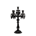 Crystal Drop Candelabra in Black