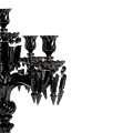 Crystal Drop Candelabra in Black