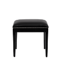 Divano Ottoman in Black with Black Seat Pad