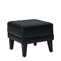 Infinito K Small Square Ottoman in Black