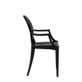 Louis Ghost Armchair in Black