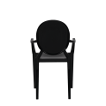 Louis Ghost Armchair in Black