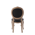 Louise Chair in Ivory with Black Seat Pad