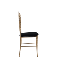 Napoleon Chair in Gold with Black Seat Pad
