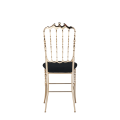 Napoleon Chair in Gold with Black Seat Pad