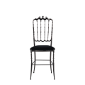 Napoleon Chair in Gunmetal with Black Seat Pad