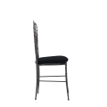 Napoleon Chair in Gunmetal with Black Seat Pad
