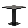Olympic Café Table in Black with Smoked Mirror Top