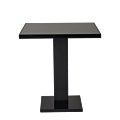 Olympic Café Table in Black with Smoked Mirror Top