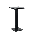 Olympic Poseur Table in Black with Smoked Mirror Top