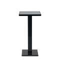 Olympic Poseur Table in Black with Smoked Mirror Top