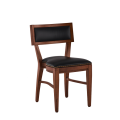 The Bogart Chair in Antique Wood with Black Seat Pad