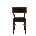 The Bogart Chair in Antique Wood with Black Seat Pad