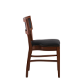 The Bogart Chair in Antique Wood with Black Seat Pad