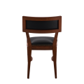 The Bogart Chair in Antique Wood with Black Seat Pad