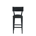 The Bogart Bar Stool in Black with Black Seat Pad