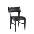 The Bogart Chair in Black with Black Seat Pad