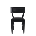 The Bogart Chair in Black with Black Seat Pad