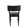The Bogart Chair in Black with Black Seat Pad
