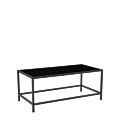 Unico Rectangular Coffee Table with Black Frame and Black Top