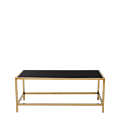 Unico Rectangular Coffee Table with Gold Frame and Black Top