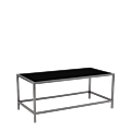 Unico Rectangular Coffee Table - Steel Frame - Black Top