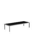 Unico Rectangular Max Coffee Table - Steel Frame - Black Top