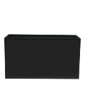 Unico Rectangular Bar with Black Frame and Black Panels