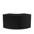 Unico Curved Bar with Black Frame and Black Panels