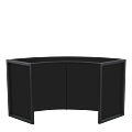 Unico Curved Bar with Black Frame and Black Panels