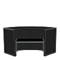 Unico Curved Bar with Black Frame and Black Panels