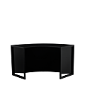 Unico Curved Bar with Black Frame and Etched Dark Front