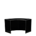 Unico Curved Bar with Stainless steel Frame and Etched Front