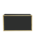 Unico Rectangular Bar with Gold Frame and Black Panels