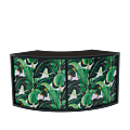 Unico Curved Bar with Black Frame and Palm Leaf Front