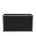 Unico Rectangular Bar with Stainless Steel Frame and Black Panels
