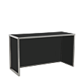 Unico Rectangular Bar with Stainless Steel Frame and Black Panels