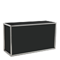 Unico DJ Booth with Stainless Steel Frame and Black Panels