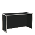 Unico DJ Booth with Stainless Steel Frame and Black Panels