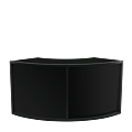 Unico Curved DJ Booth with Black Frame and Black Panels