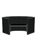 Unico Curved DJ Booth with Black Frame and Black Panels