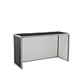 Unico Bar - Stainless Steel Frame - Black Upholstered Panels