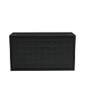 Unico DJ Booth with Black Frame and Black Upholstered Panels