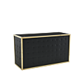 Unico DJ Booth with Gold Frame and Black Upholstered Panels