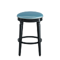 Beli Bar Stool Black with Blue Seat Pad