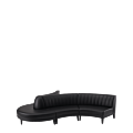 Infinito F Curved Sofa in Black