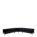 Infinito F Curved Sofa in Black