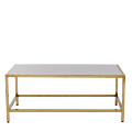 Unico Rectangular Coffee Table with Gold Frame and Coloured Top